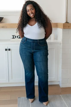 Ricki High Rise Pull On Slim Bootcut Jeans by Judy Blue