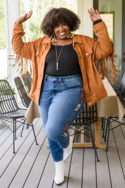 Rio Western Print Relaxed Jeans by Judy Blue