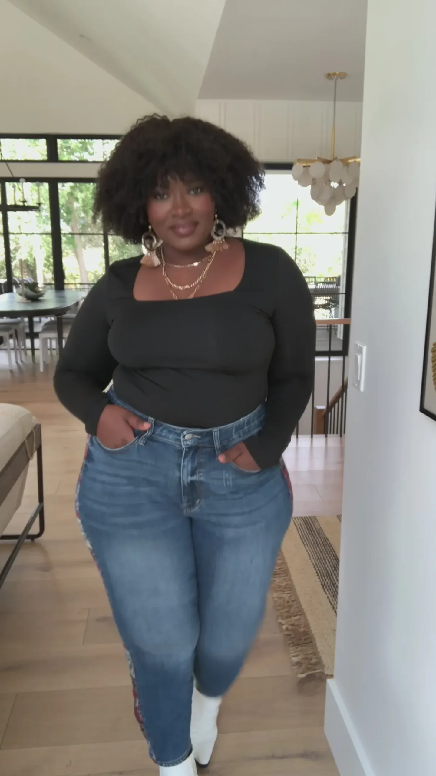 Rio Western Print Relaxed Jeans by Judy Blue