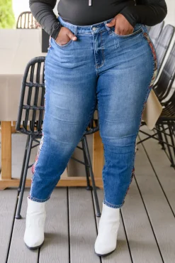 Rio Western Print Relaxed Jeans by Judy Blue