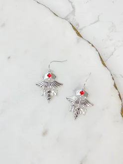 RN Caduceus Dangle Earrings
