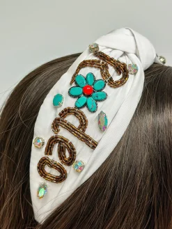 'Rodeo Babe' Beaded Headband
