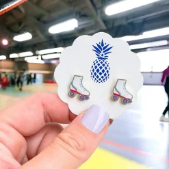 Roller Skates Signature Enamel Stud Earrings by Prep Obsessed