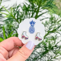 Roller Skates Signature Enamel Stud Earrings by Prep Obsessed