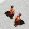 Rooster Beaded Dangle Earrings