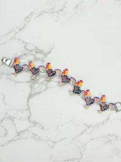 Rooster Printed Magnetic Bracelet