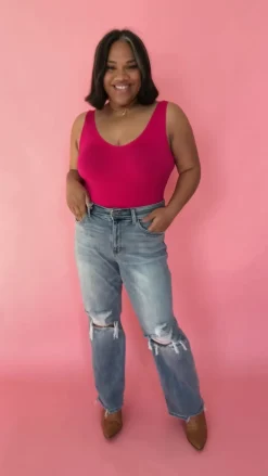 Rose High Rise 90's Straight Jeans in Light Wash by Judy Blue