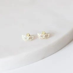 Royal Court Stud Earrings Gold