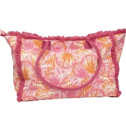Sanibel Fringe Tote in Pink