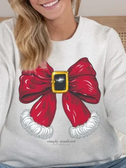 Santa Bow Sweatshirt by Simply Southern