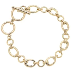 Sasha Charm Collector Toggle Charm Bracelet Base in Shiny Gold By Canvas