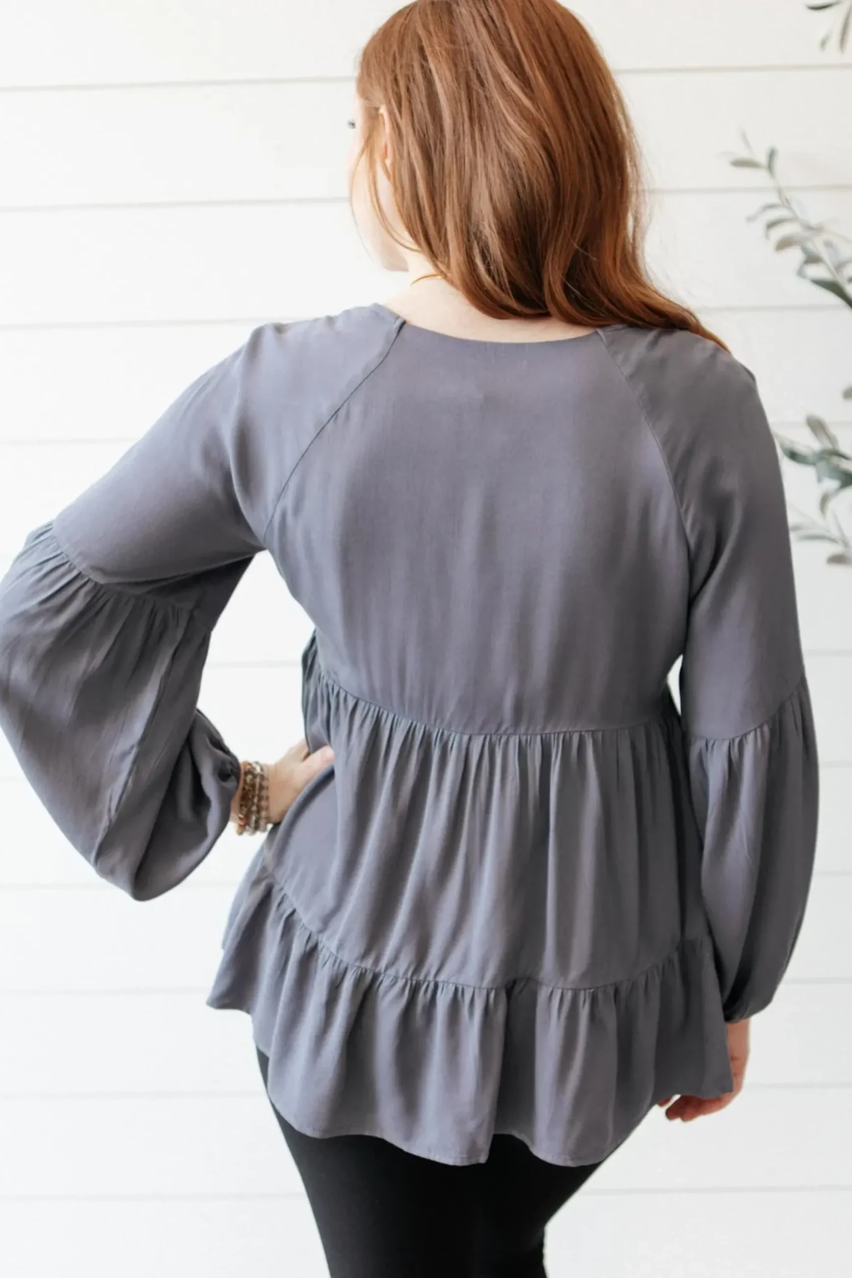 Sassy Swing Top in Charcoal