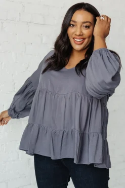 Sassy Swing Top in Charcoal