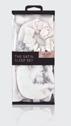 Satin Sleep Set - Soft Marble