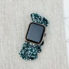 Scrunchie Smart Watch Band - Green Floral