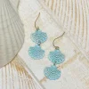 Seashell Duo Dangle Earrings - Mint