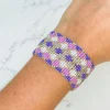 Seed Bead Stretch Bracelet - Purple
