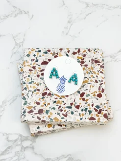 Semi-Precious Turquoise Initial Post Earrings