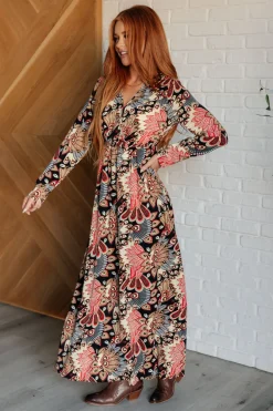 Send it Over Faux Wrap Maxi Dress