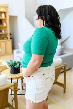 Sentimental Feelings Square Neck Top in Kelly Green (Ships in 1-2 Weeks)