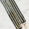 Sequin Purse Strap - Black & Gold
