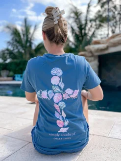 Shell Cross Short Sleeve Tee by Simply Southern