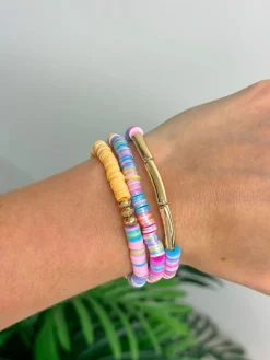 Shimmer Rubber Disc Stretch Stack - Multi