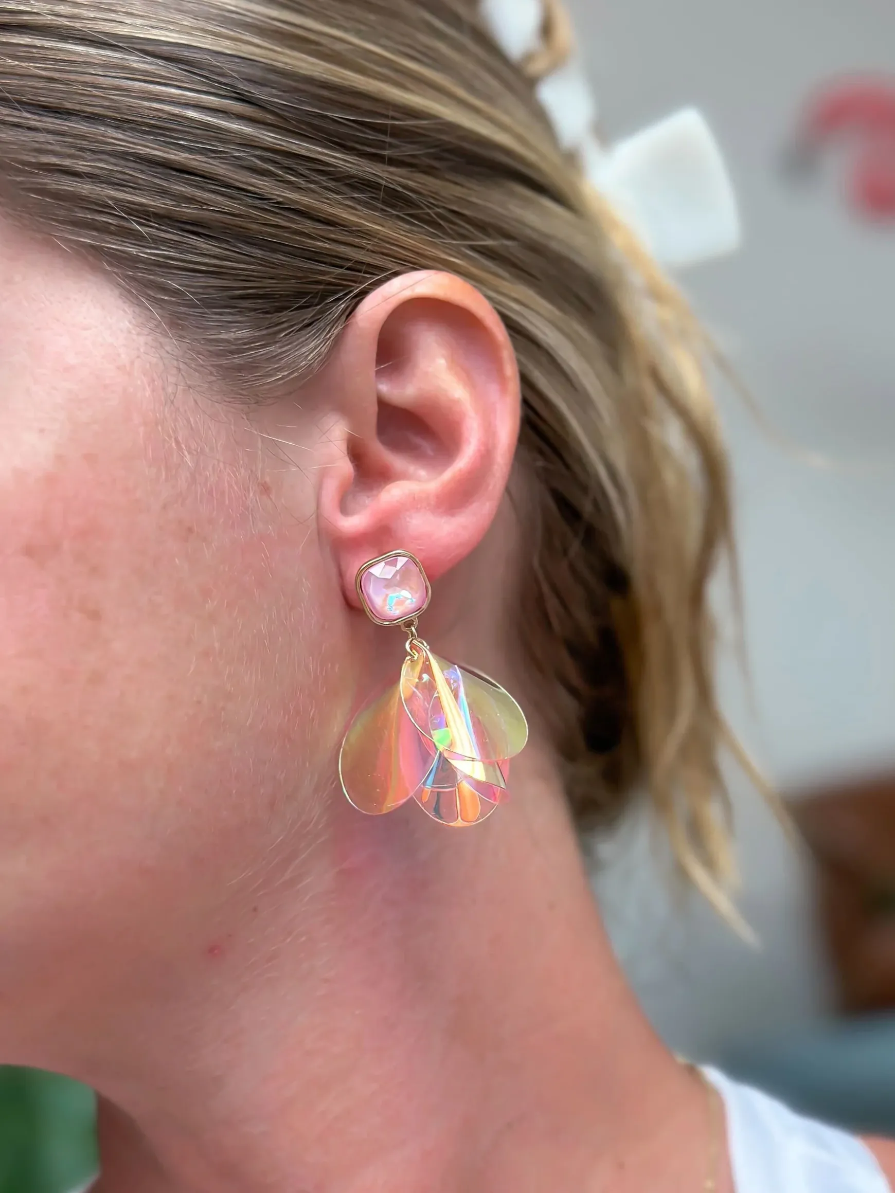 Shimmering Cluster Dangle Earrings