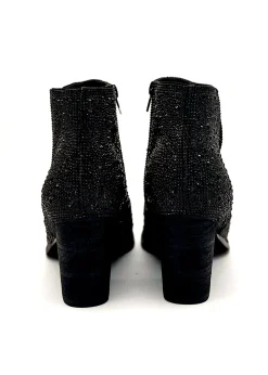 Shine Star Rhinestone Bootie in Black