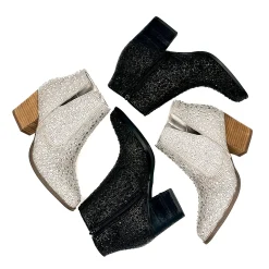 Shine Star Rhinestone Bootie in Black