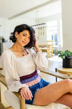 Shirley Smocked Ruffle Blouse