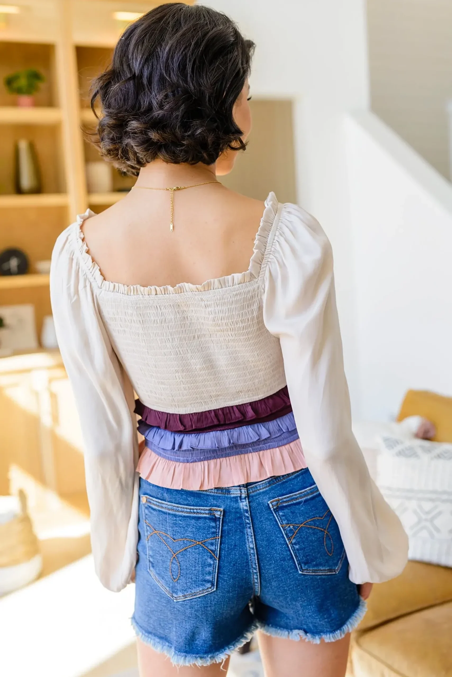 Shirley Smocked Ruffle Blouse