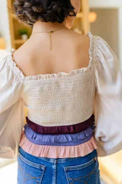 Shirley Smocked Ruffle Blouse