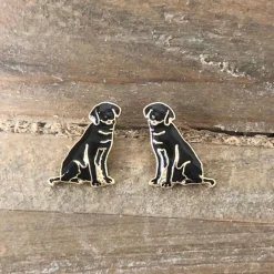 Signature Pet Enamel Studs by Prep Obsessed - Black Lab