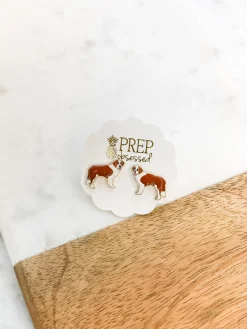 Signature Pet Enamel Studs by Prep Obsessed - Saint Bernard