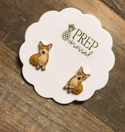 Signature Pet Enamel Studs by Prep Obsessed - Corgi