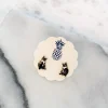 Signature Pet Enamel Studs by Prep Obsessed - Black and White Cat