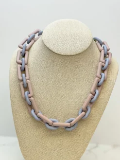 Silicone Chunky Chain Necklace - Grey