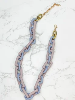 Silicone Chunky Chain Necklace - Grey