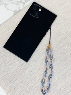 Silicone Chunky Chain Phone Charm Bracelet - Grey