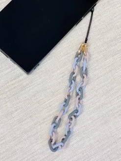 Silicone Chunky Chain Phone Charm Bracelet - Grey