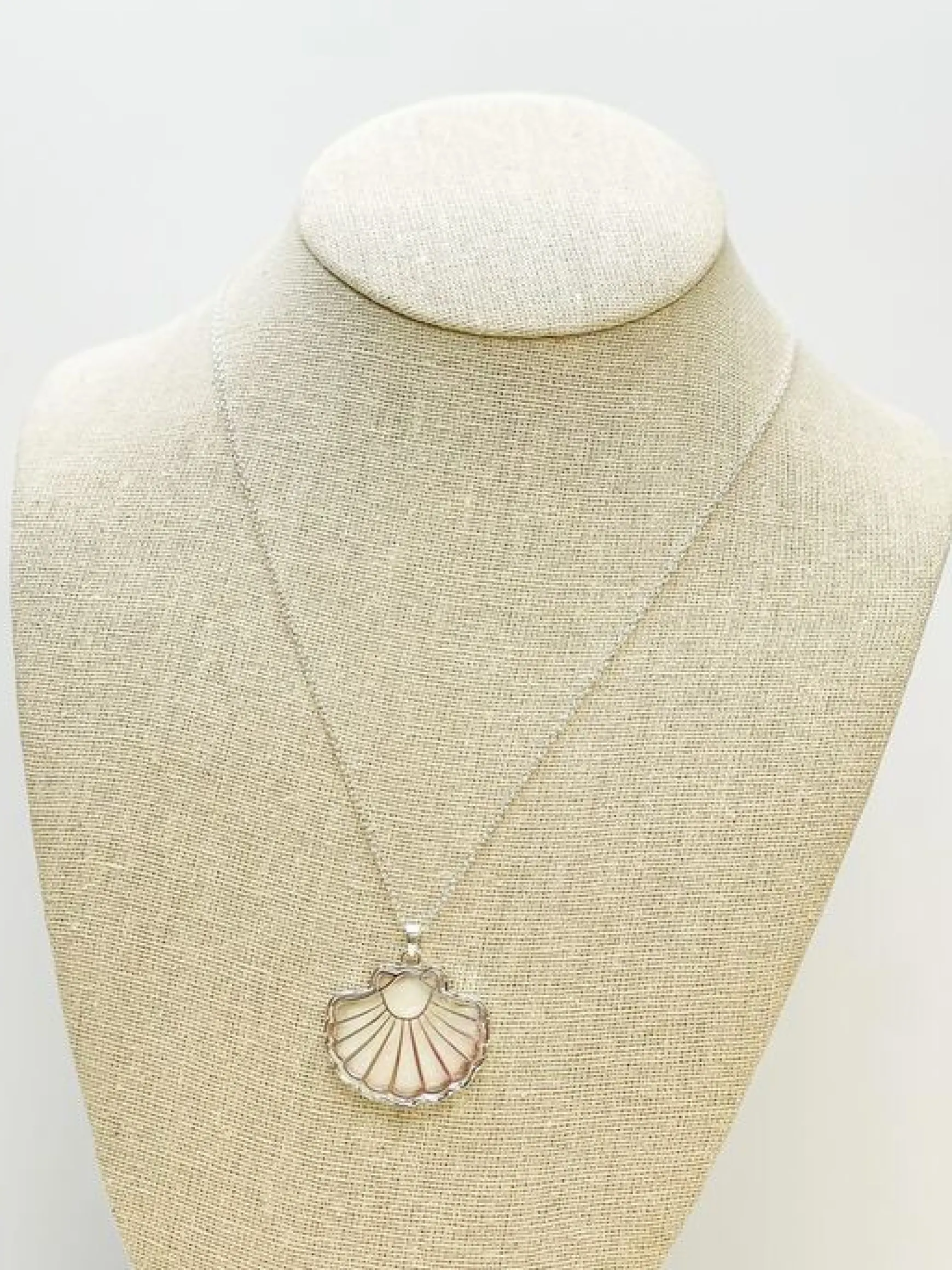 Silver Abalone Seashell Pendant Necklace