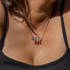 Silver Angel Number Necklace