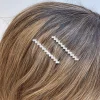 Silver Rhinestone Zig Zag Hair Pin Set