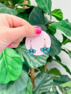 Silver Western Turquoise Dangles