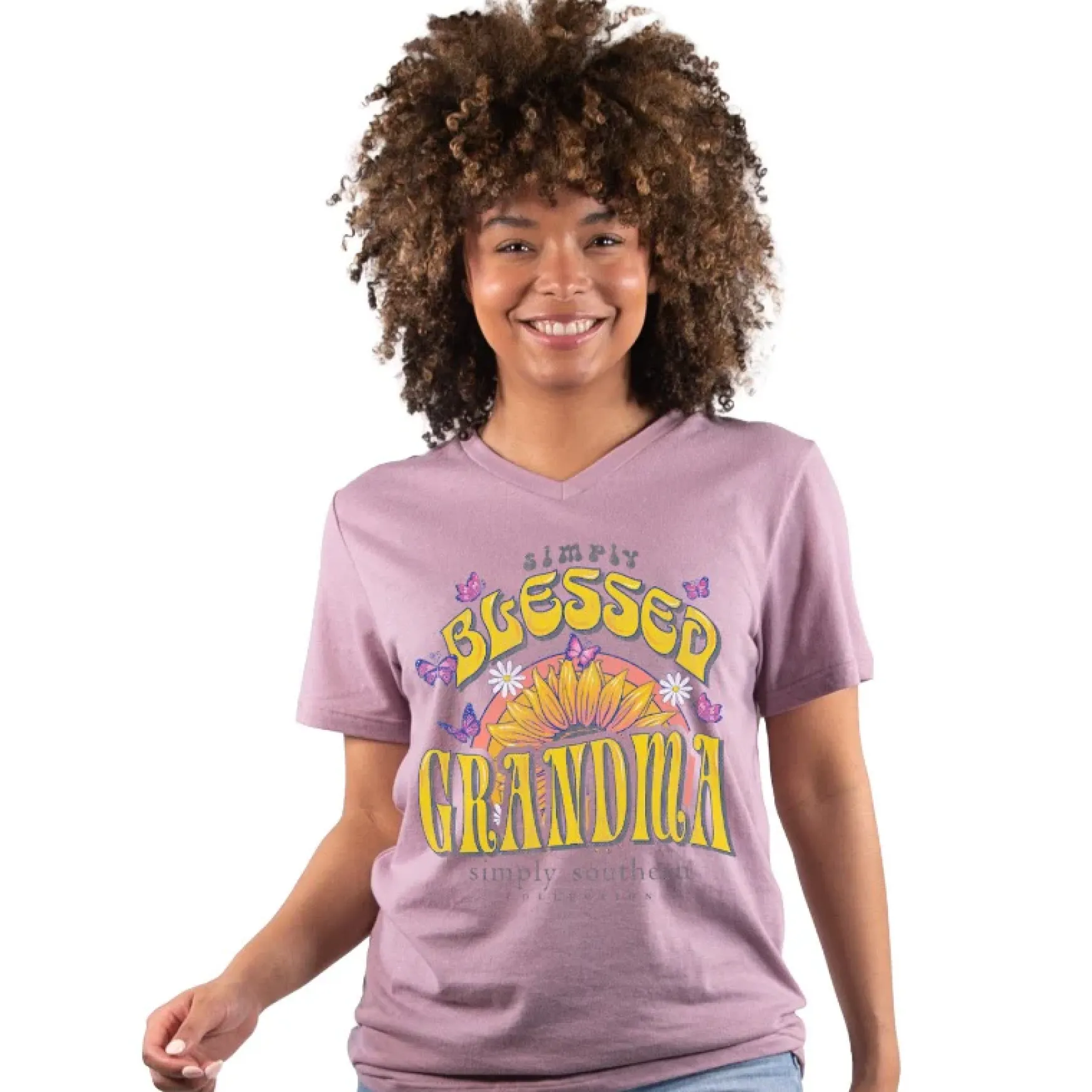 'Simply Blessed Grandma' Short Sleeve V-Neck Tee by Simply Southern