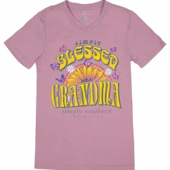 'Simply Blessed Grandma' Short Sleeve V-Neck Tee by Simply Southern