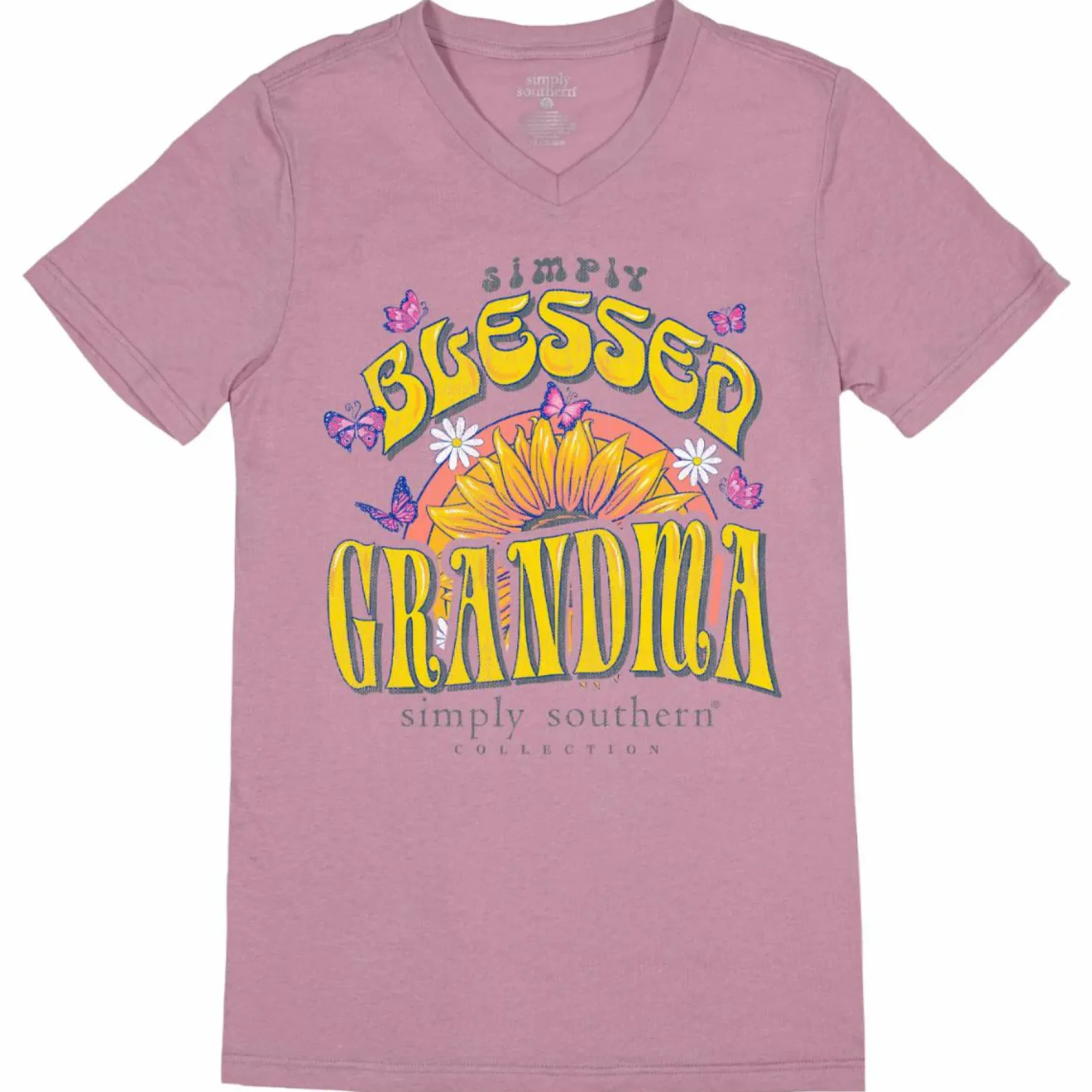 'Simply Blessed Grandma' Short Sleeve V-Neck Tee by Simply Southern