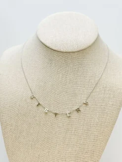 'Sisters' Sentiment Station Necklace - Silver