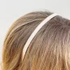 Skinny Leather Headband - White